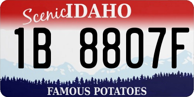 ID license plate 1B8807F