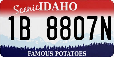 ID license plate 1B8807N