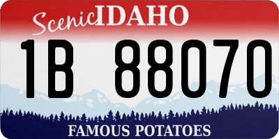 ID license plate 1B8807O