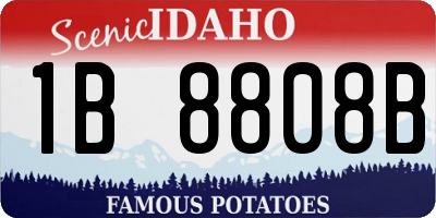 ID license plate 1B8808B