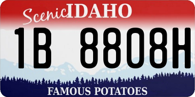 ID license plate 1B8808H