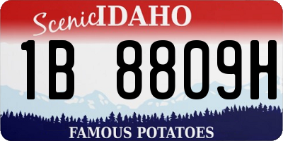 ID license plate 1B8809H