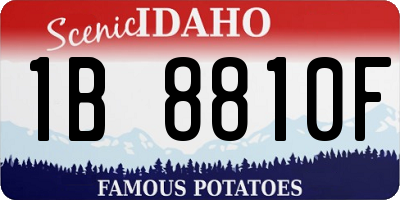 ID license plate 1B8810F