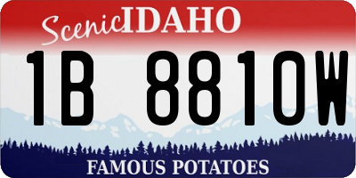 ID license plate 1B8810W