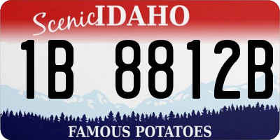 ID license plate 1B8812B