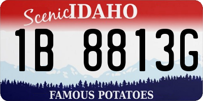 ID license plate 1B8813G