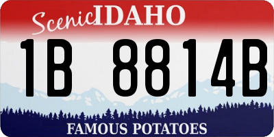 ID license plate 1B8814B