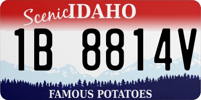 ID license plate 1B8814V