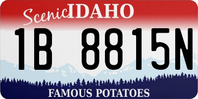 ID license plate 1B8815N
