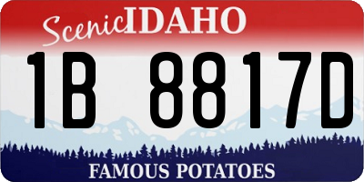 ID license plate 1B8817D