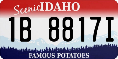 ID license plate 1B8817I