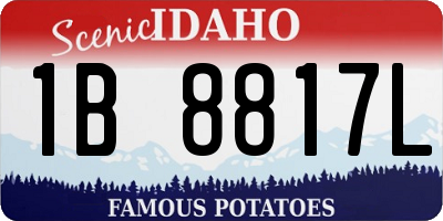 ID license plate 1B8817L