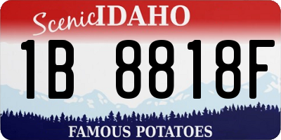 ID license plate 1B8818F