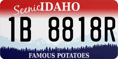 ID license plate 1B8818R