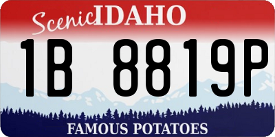 ID license plate 1B8819P