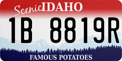 ID license plate 1B8819R