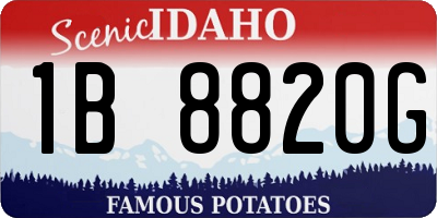 ID license plate 1B8820G