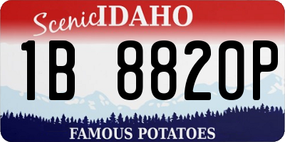 ID license plate 1B8820P