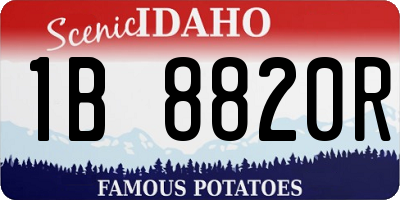 ID license plate 1B8820R