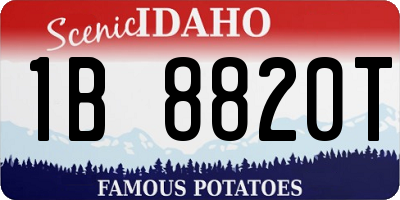 ID license plate 1B8820T
