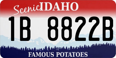 ID license plate 1B8822B