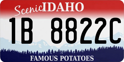 ID license plate 1B8822C