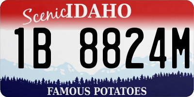ID license plate 1B8824M