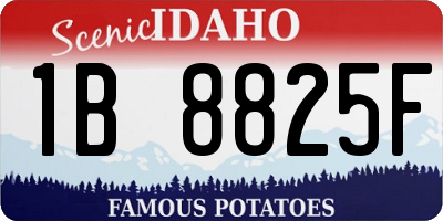 ID license plate 1B8825F
