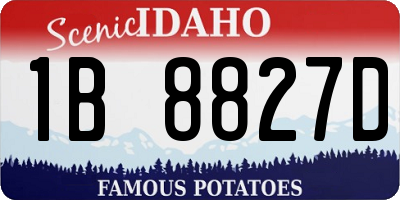 ID license plate 1B8827D