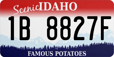 ID license plate 1B8827F