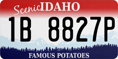 ID license plate 1B8827P