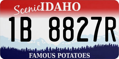ID license plate 1B8827R