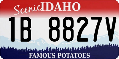 ID license plate 1B8827V