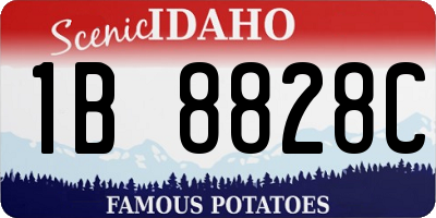 ID license plate 1B8828C