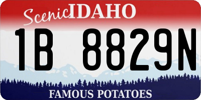 ID license plate 1B8829N