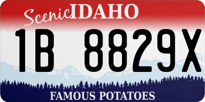 ID license plate 1B8829X