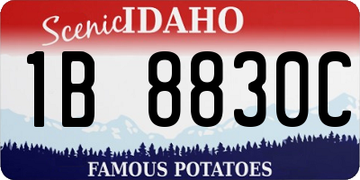 ID license plate 1B8830C