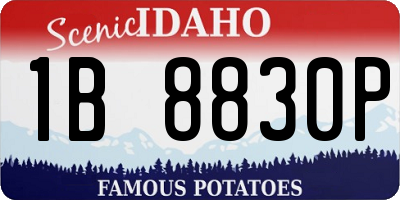 ID license plate 1B8830P