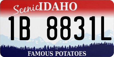 ID license plate 1B8831L