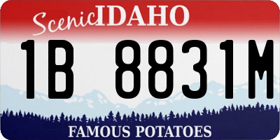 ID license plate 1B8831M