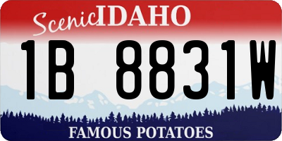 ID license plate 1B8831W