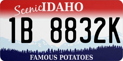 ID license plate 1B8832K