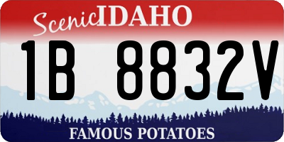 ID license plate 1B8832V