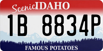 ID license plate 1B8834P