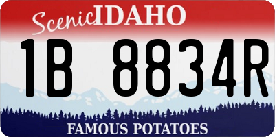 ID license plate 1B8834R