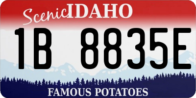 ID license plate 1B8835E