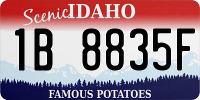 ID license plate 1B8835F