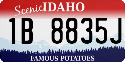 ID license plate 1B8835J