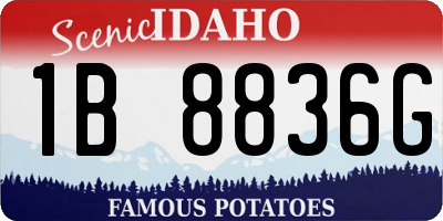 ID license plate 1B8836G