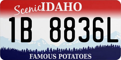 ID license plate 1B8836L